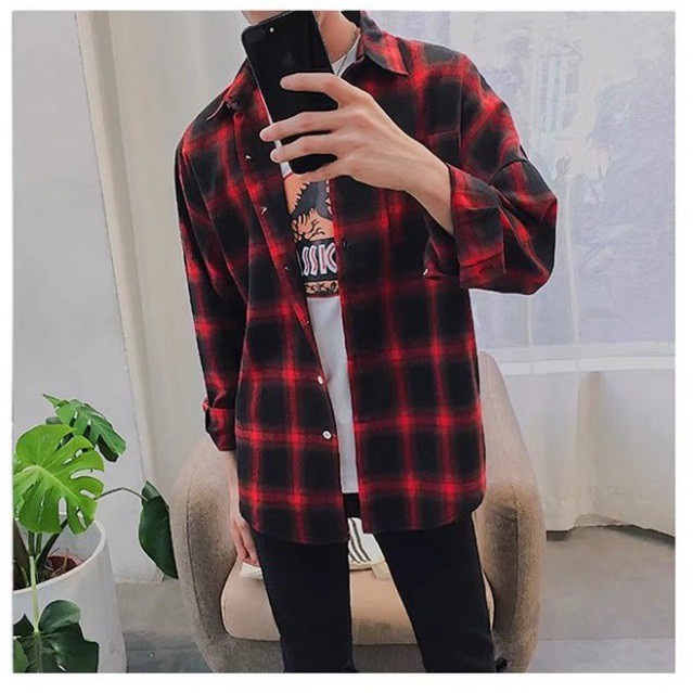 [Mã FAMAYMA2 giảm 10K đơn 50K] Sơ mi nam dài tay kẻ ô to, chất thô mềm mát, hàng nhập Quảng Châu | BigBuy360 - bigbuy360.vn