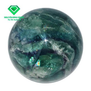 Quả cầu phong thủy flourite xanh 900 g