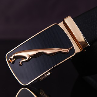 【Thắt lưng nam】✈Extended belt male fat Big code automatic buckle man leather Jaguar Guy 140CM Super long