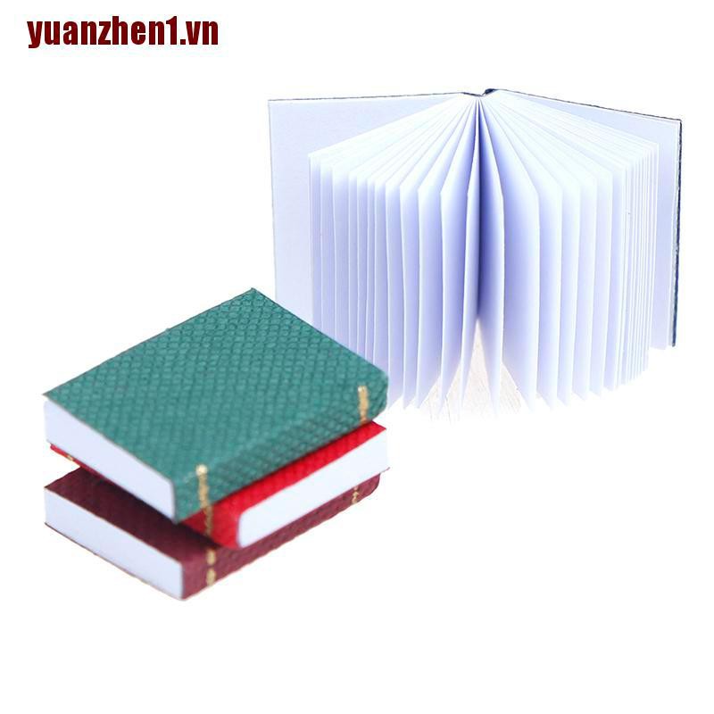 Set 4 Mô Hình Quyển Sách Mini Tỉ Lệ 1 / 12 Trang Trí Nhà Búp Bê YUANZHEN1