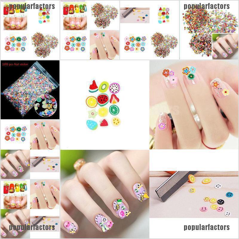 (Hàng Mới Về) Bộ 1000 Miếng Dán Trang Trí Móng Tay 3d