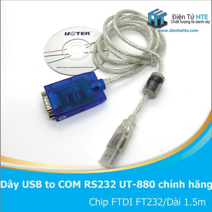 Dây chuyển đổi USB to COM RS232 UOTEK UT-880 chính hãng
