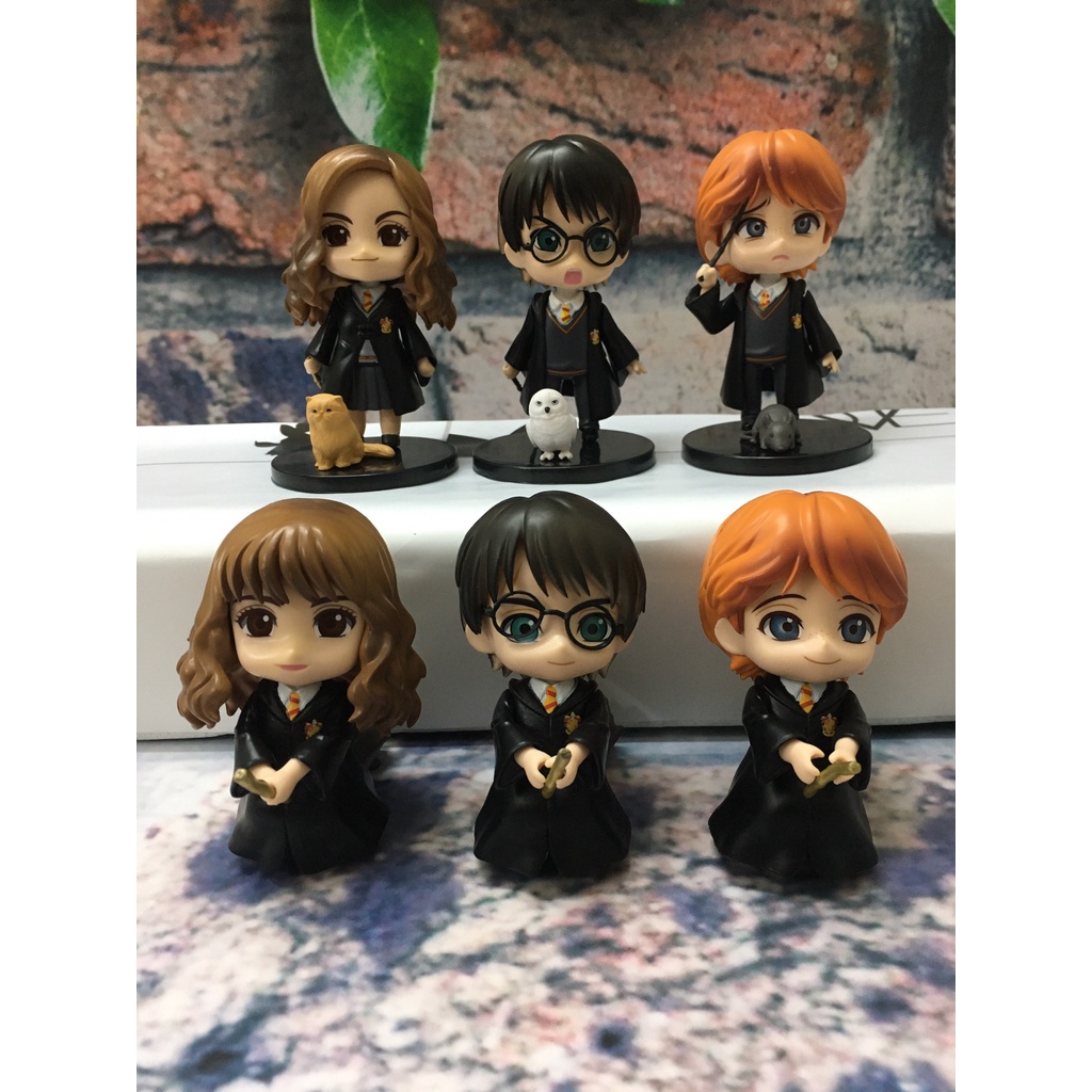 ĐỒ CHƠI  Bộ sưu tập Mô hình để bàn 6 nhân vật Harry Potter phong cách Chibi siêu đáng yêu, cử động được khớp tay