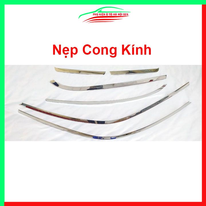 Bộ nẹp viền chân kính cong kính Raize 2021-2023 Inox sáng bóng chuẩn form xe