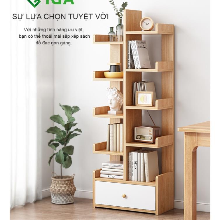 Giá sách, kệ sách hình cây kèm ngăn kéo để đồ hiện đại - GP171