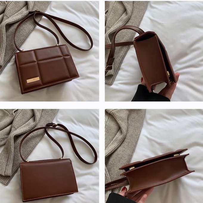 Túi hộp vuông đeo chéo nữ đơn giản túi đeo vai đi chơi đi làm