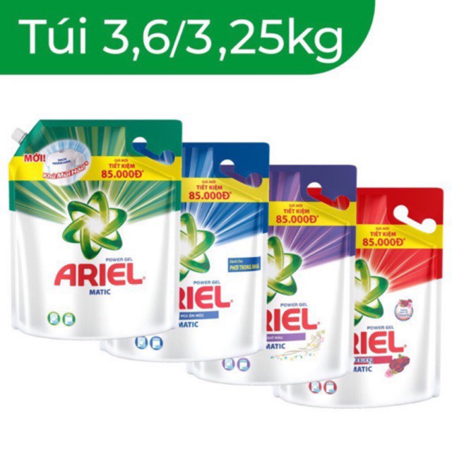 Nước Giặt Ariel Túi 3.2Kg và 3,6kg