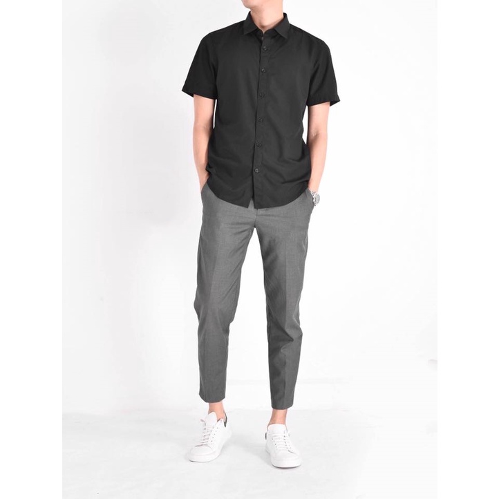 Áo sơmi tay ngắn SLIMFIT 💖1 chiếc sơmi không nhăn cho ngày dài năng động 💖đẹpcháyhàng vài mã rồi anh em💖 | BigBuy360 - bigbuy360.vn