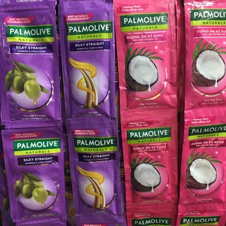 1 Dây Dầu gội có dầu xả Palmolive dưỡng ẩm bổ sung từ sữa dừa, Keratin  6gx12 gói