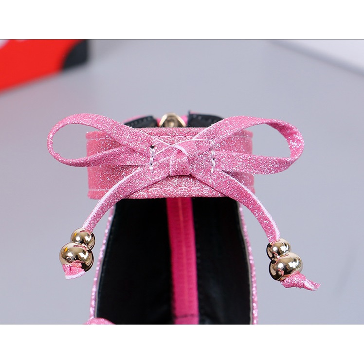Dép sandal bé gái đế nhẹ da ánh nhũ đẹp lấp lánh kiểu dễ thương Dép quai hậu bé gái Dép cho bé gái đẹp Sandal nữ Dép nữ