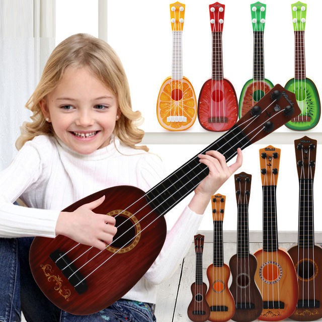 Đồ chơi ukulele trẻ em có thể mô phỏng trái cây hoạt hình đàn guitar nhỏ cho nhạc cụ