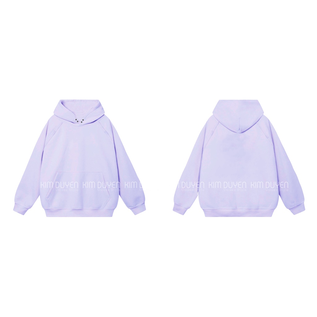 Áo Hoodie Nút Bấm Trơn Áo Hoodie Nỉ Ngoại Dày Dặn Tay Bồng Form Rộng Unisex