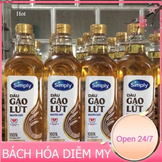 (FREESHIP ĐƠN 50k) Dầu gạo lứt nguyên chất simply 1 lit