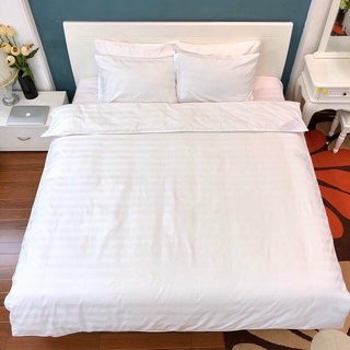 [Mã INCU1708 hoàn 15K xu đơn 50K] Bộ chăn ga và gối cotton poly trắng trơn sang trọng luis bedding shop
