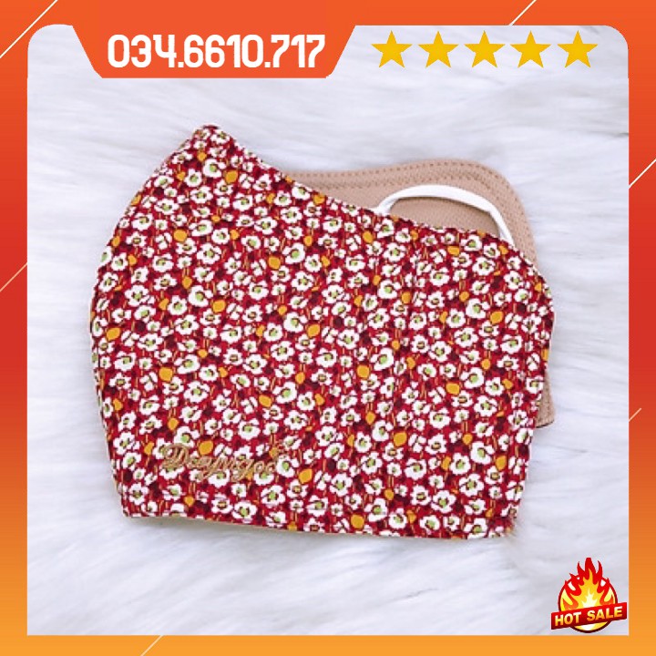Khẩu trang vải che tai 4 lớp cao cấp Duy Ngọc