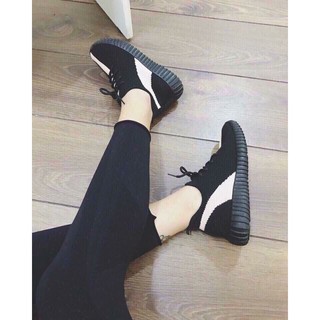 Giày thể thao 2 màu đen xám