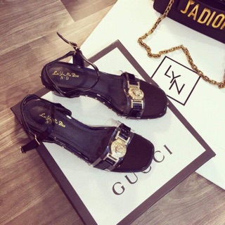 [ Ảnh thật ] Sandal cao gót quai trong