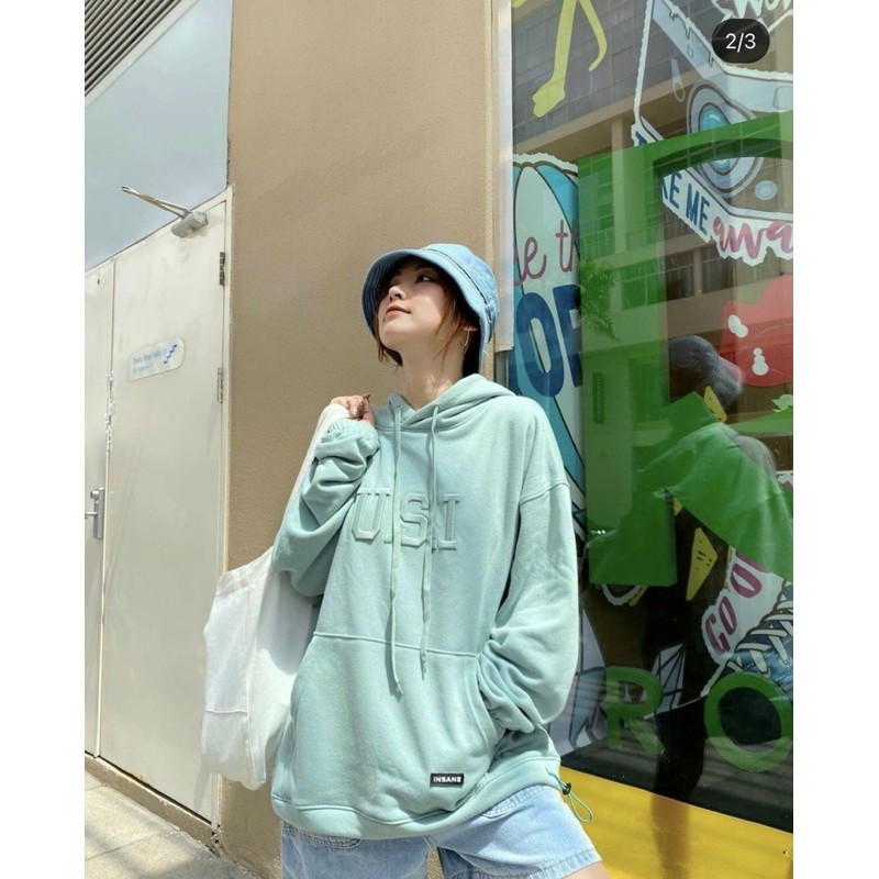 Áo Hoodie Nỉ Bông Mịn Đẹp Thêu U.S.I Form rộng Unisex Nam Nữ Couple Siêu Xinh Cute | BigBuy360 - bigbuy360.vn