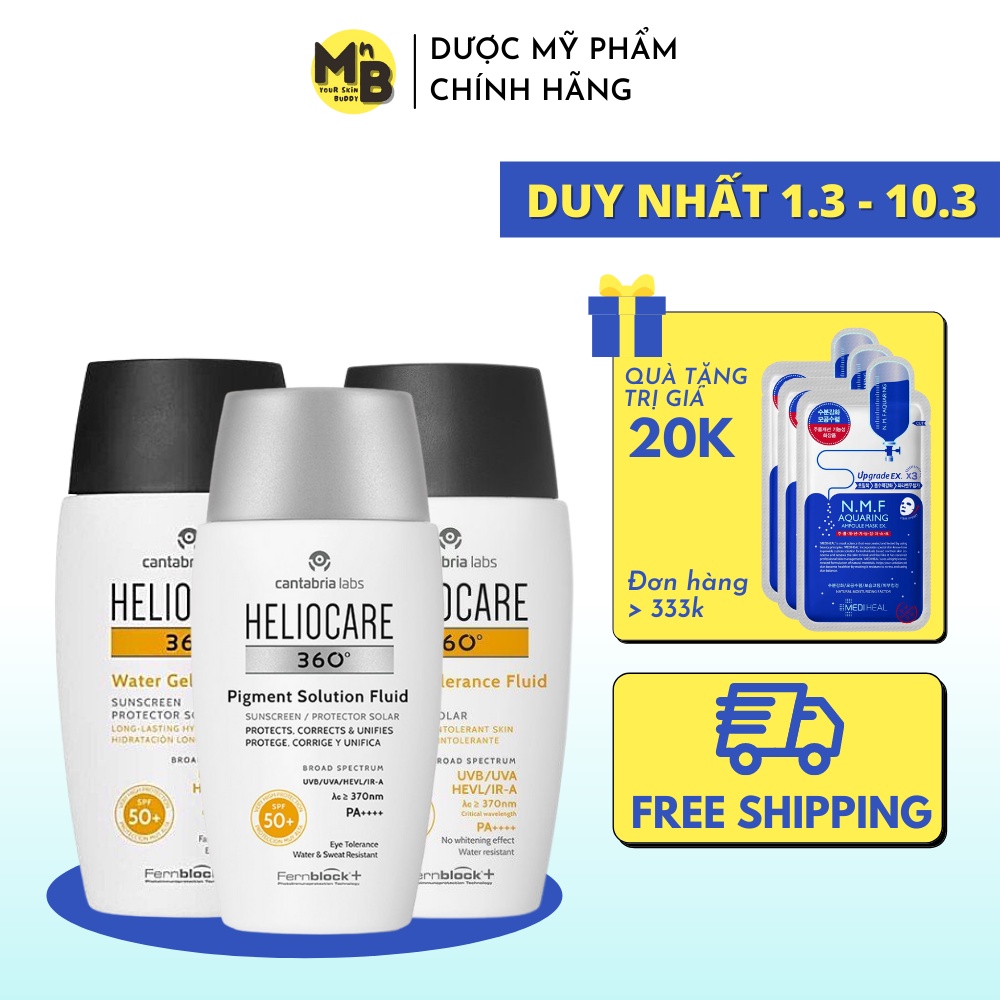 Kem chống nắng Heliocare 360 SPF 50 không dầu mỏng nhẹ không nhờn dính 50ml