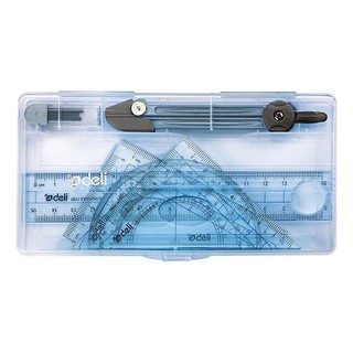Bộ Eke thước dụng cụ học sinh Deli 9609 - Sét 6 món