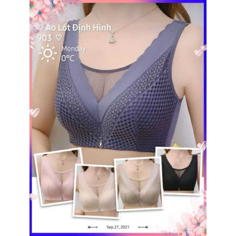Áo lót bigsize không gọng mút mỏng bản lưng to 4 móc cài