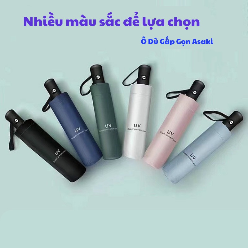 Ô Che Mưa Nắng Gấp Gọn Phủ Lớp Chống Tia UV Cao Cấp Cầm Tay 2 Lớp Dày Dặn Chống Thấm Titan.st