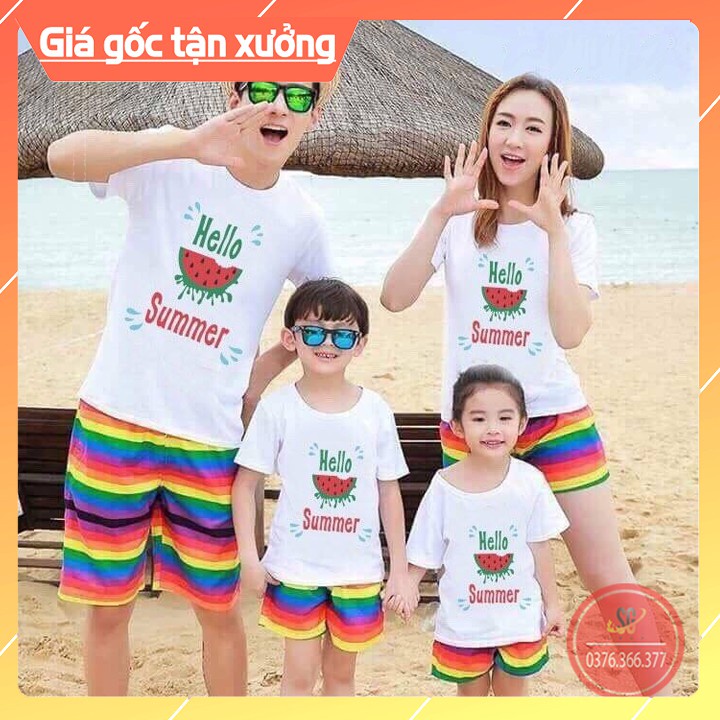 Bộ Đồ Đi Biển Lung Linh - Đủ Size Nguyên Bộ (DDB45) Áo thun giá sỉ