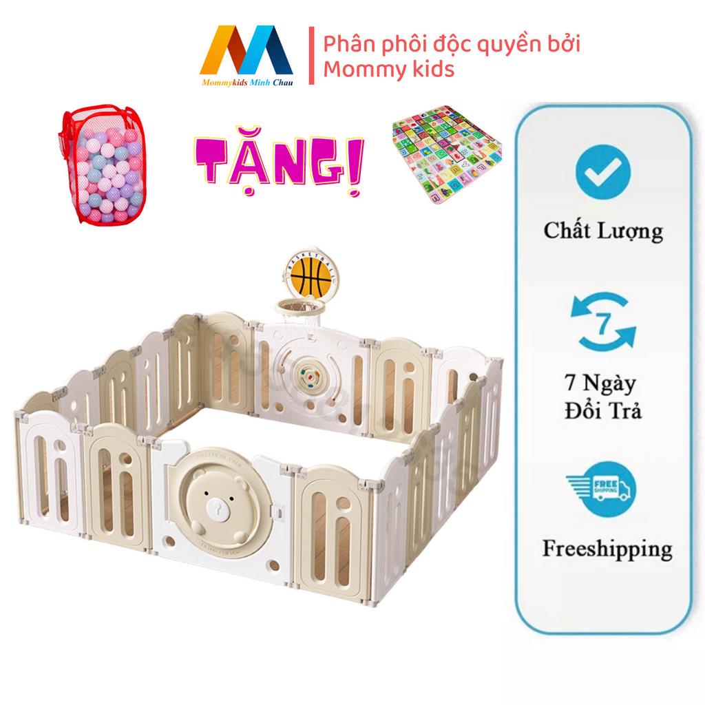 QUÂY CŨI NHỰA GẤP GỌN CAO CẤP MẪU GẤU, ÊCK CHO BÉ TẶNG THẢM, 100 BÓNG NHỰA HOLA, 1 COMBO NÉM BÓNG RỔ