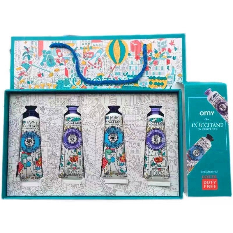 4 Kem Tay OMY L'OCCITANE HỘP GIẤY XANH