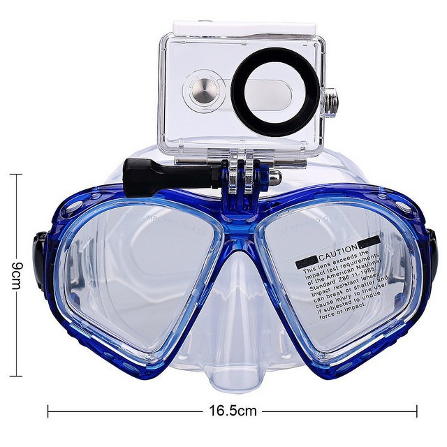 Kính lặn ống thở GOPRO chính hãng POPO mặt nạ lặn biển kèm ống thở mắt kính cường lực gắn được Camera SJCAM, GOPRO EKEN