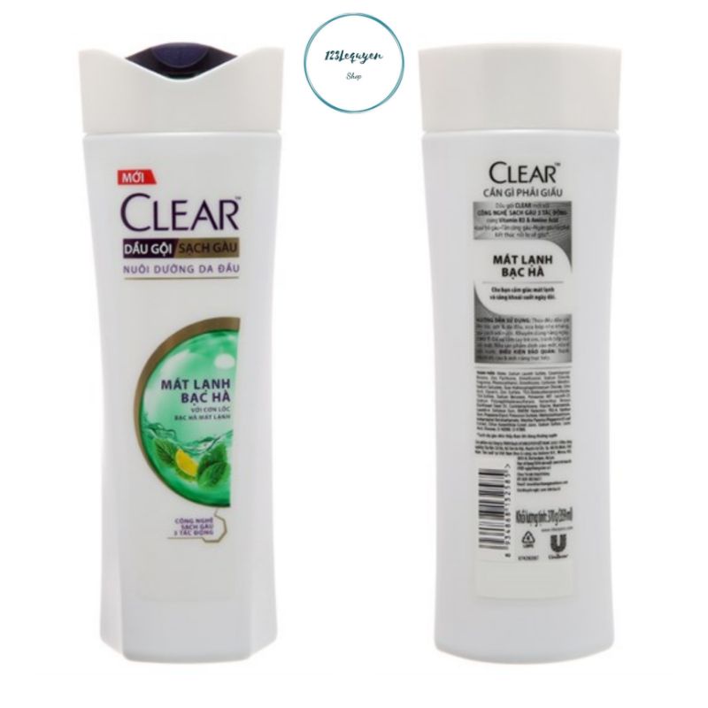 DẦU GỘI CLEAR MÁT LẠNH BẠC HÀ (370G)