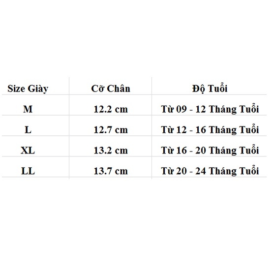 Giày cho bé (4 size) KUKU KU2913