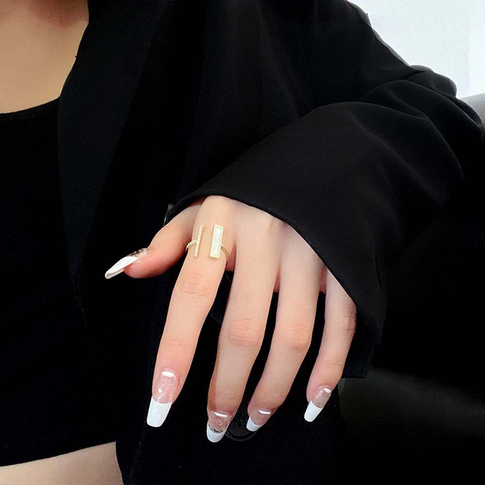 Nhẫn Đồng Hai Lớp Mặt Vuông Phong Cách Vintage