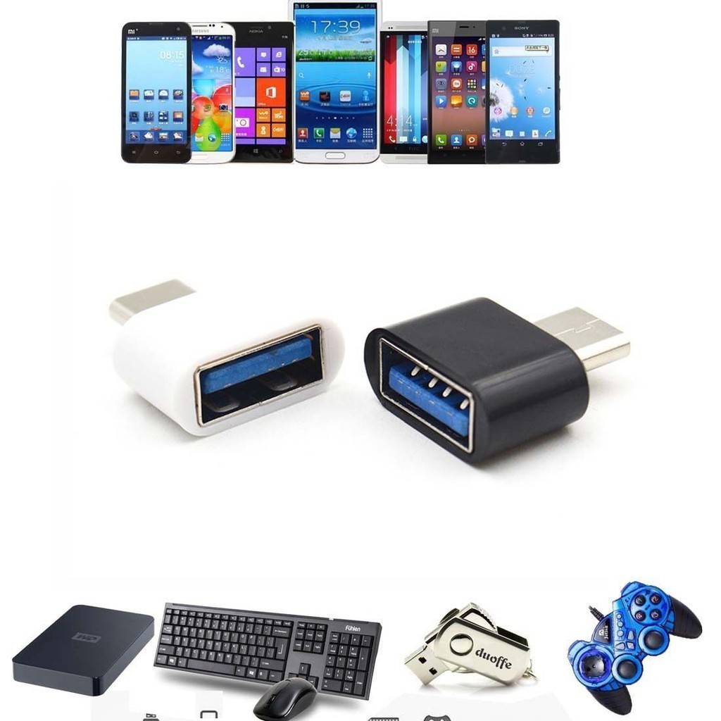 Đầu chuyển USB 2.0 sang Micro USB (Đen)