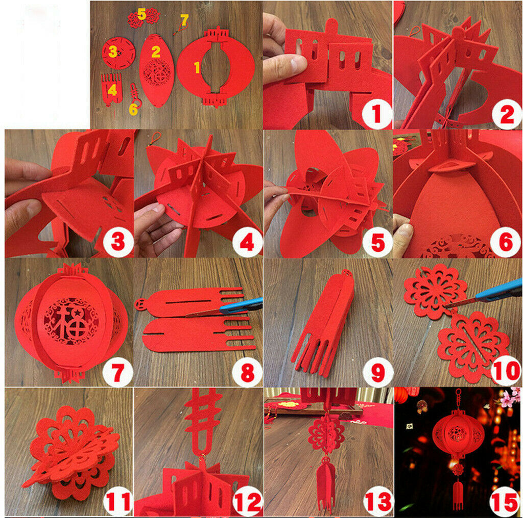 Đèn lồng 3D treo trang trí năm mới phong cách Trung Hoa