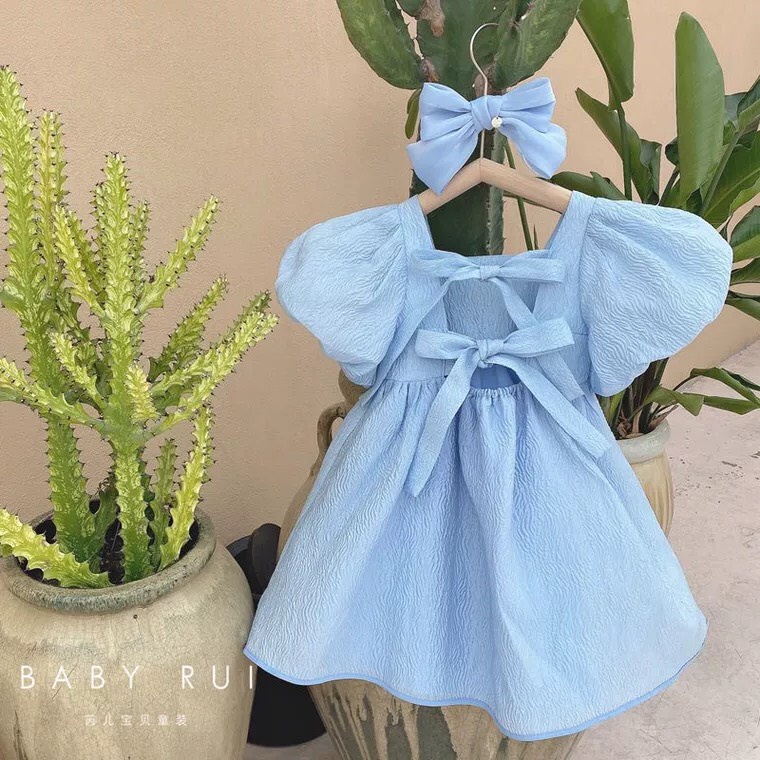 Váy Bé Gái Hml Chất Sốp Mềm Mát, Đầm Bé Gái Chất Mát Dễ Thương Sai Đại Cho Bé Từ 1-10 Tuổi Mã A18