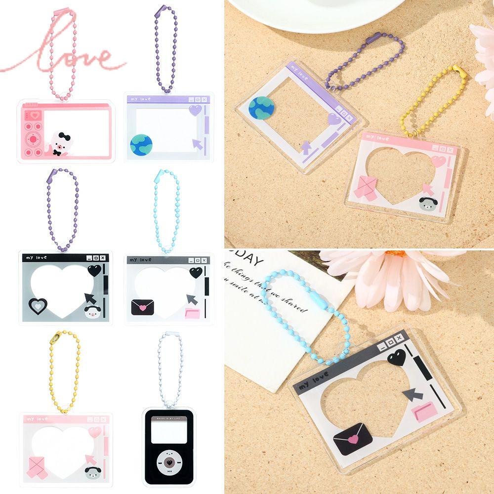 Móc Chìa Khóa Hình Cửa Sổ Có Khung Ảnh DIY Để Treo Ảnh/Thẻ/Ảnh