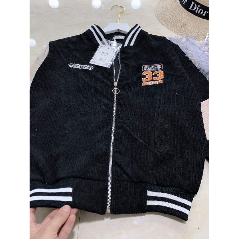 (Có ảnh thật + video) Áo khoác bomber bóng chày nhung 33 | BigBuy360 - bigbuy360.vn