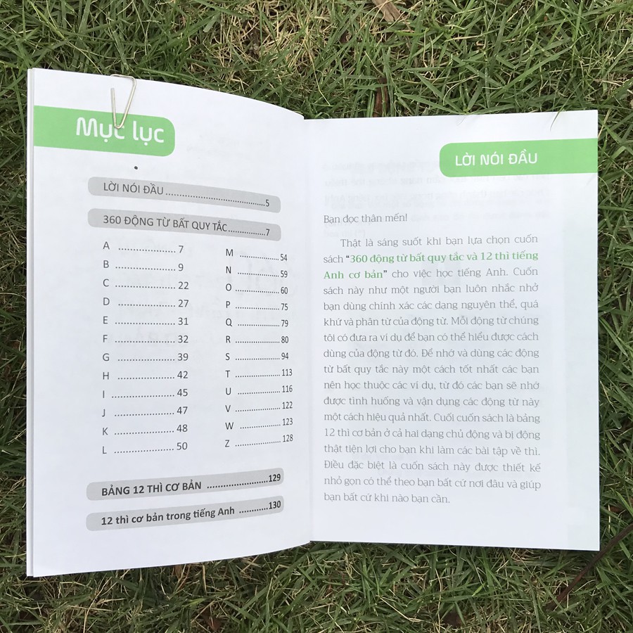 Sách - 360 động từ bất quy tắc và 12 thì tiếng Anh cơ bản (Khổ nhỏ) | BigBuy360 - bigbuy360.vn