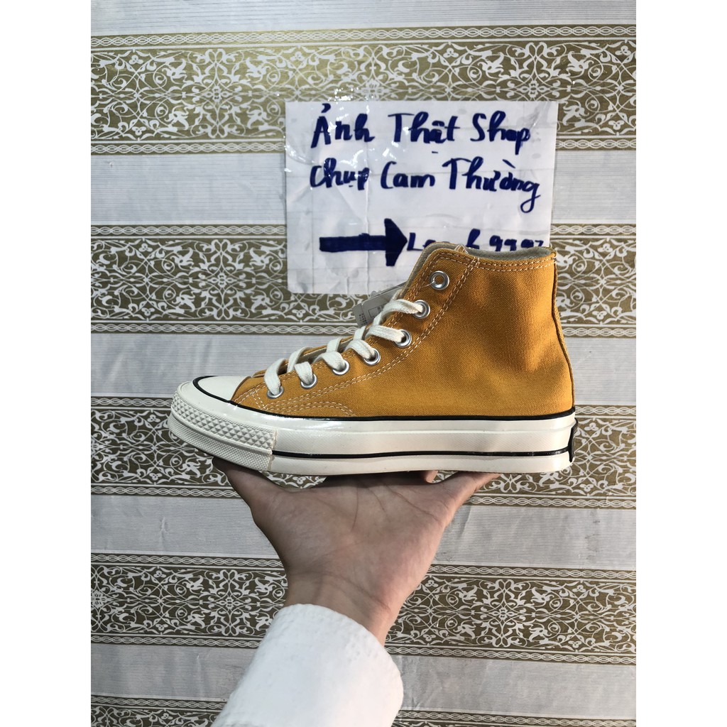 Giày sneaker thể thao vàng trắng