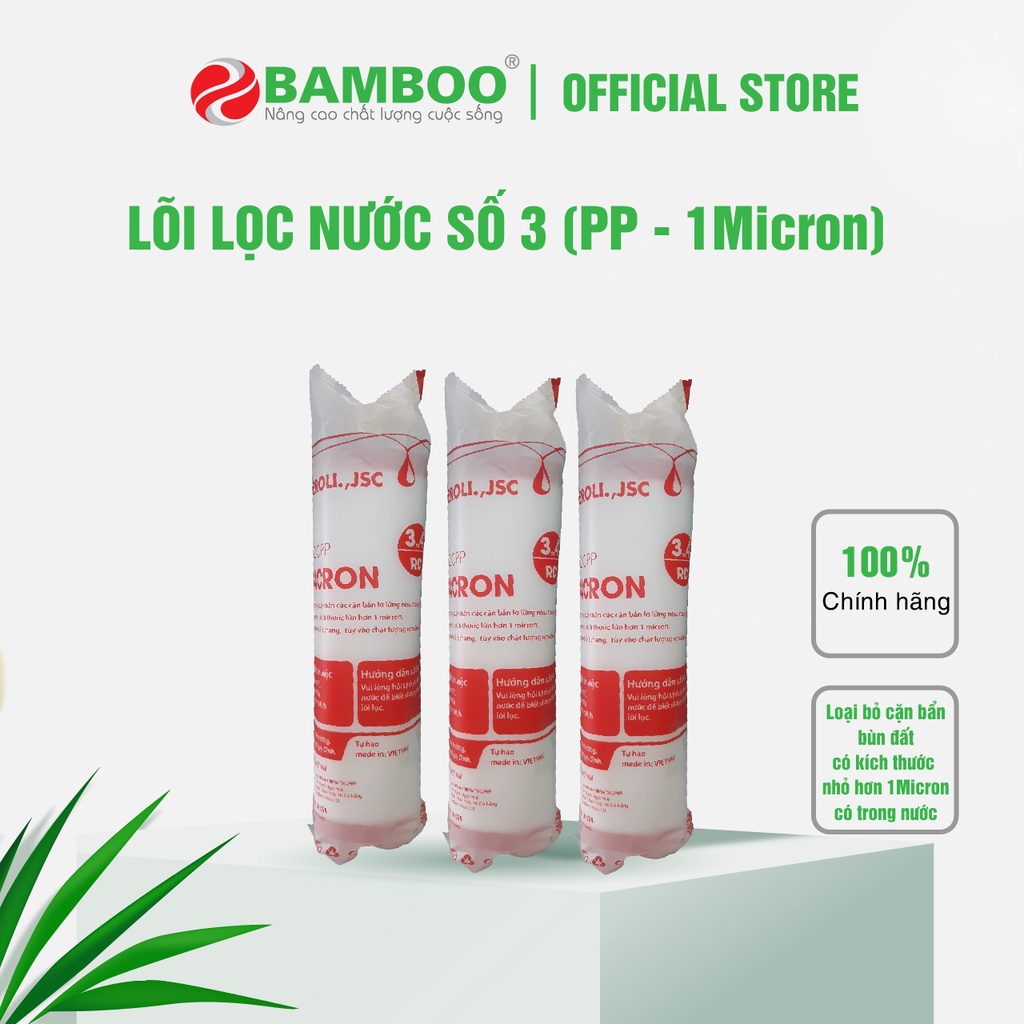 Lõi lọc nước số 3 Bamboo Lõi PP 1Micron