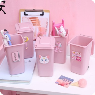 Lọ đựng bút kiêm thùng rác mini để bàn đáng yêu