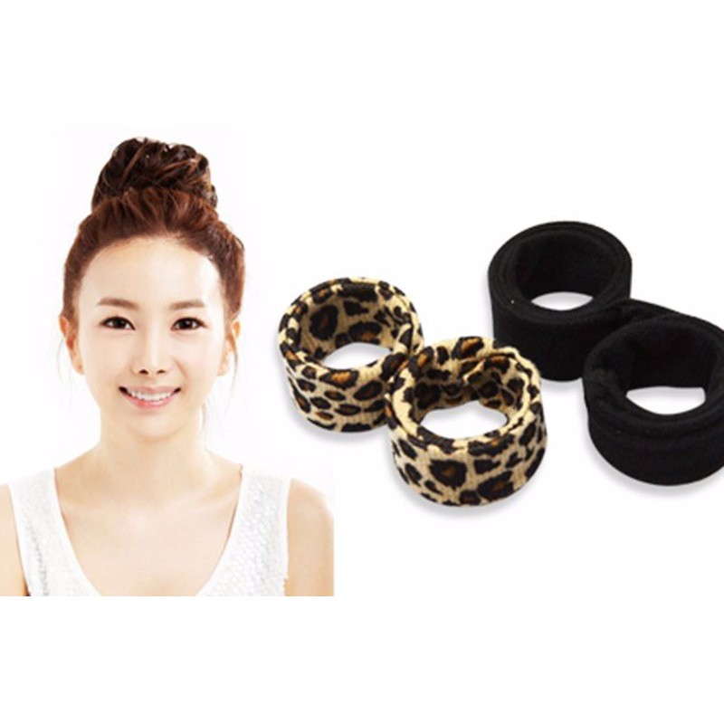 Dụng cụ búi tóc nghệ thuật Spiral Bun - Hairagami - Chất liệu thép mềm để cuộn tóc bọc ngoài là lớp nhung