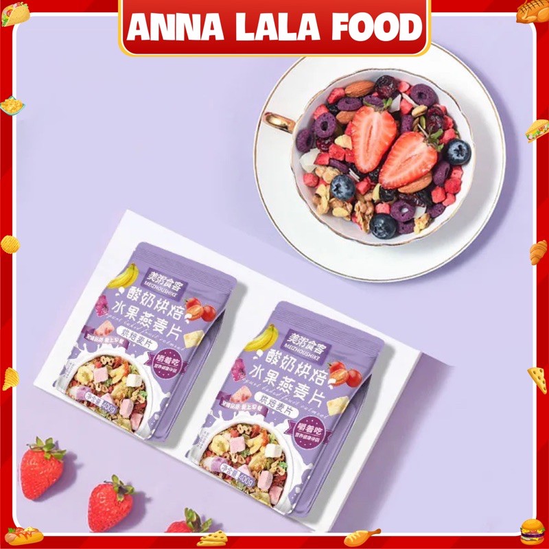 [Mã 267FMCGSALE giảm 8% đơn 500K] [SẴN] Ngũ Cốc Sữa Chua Mix Hoa Quả Dinh Dưỡng, Ngũ Cốc Meizhou