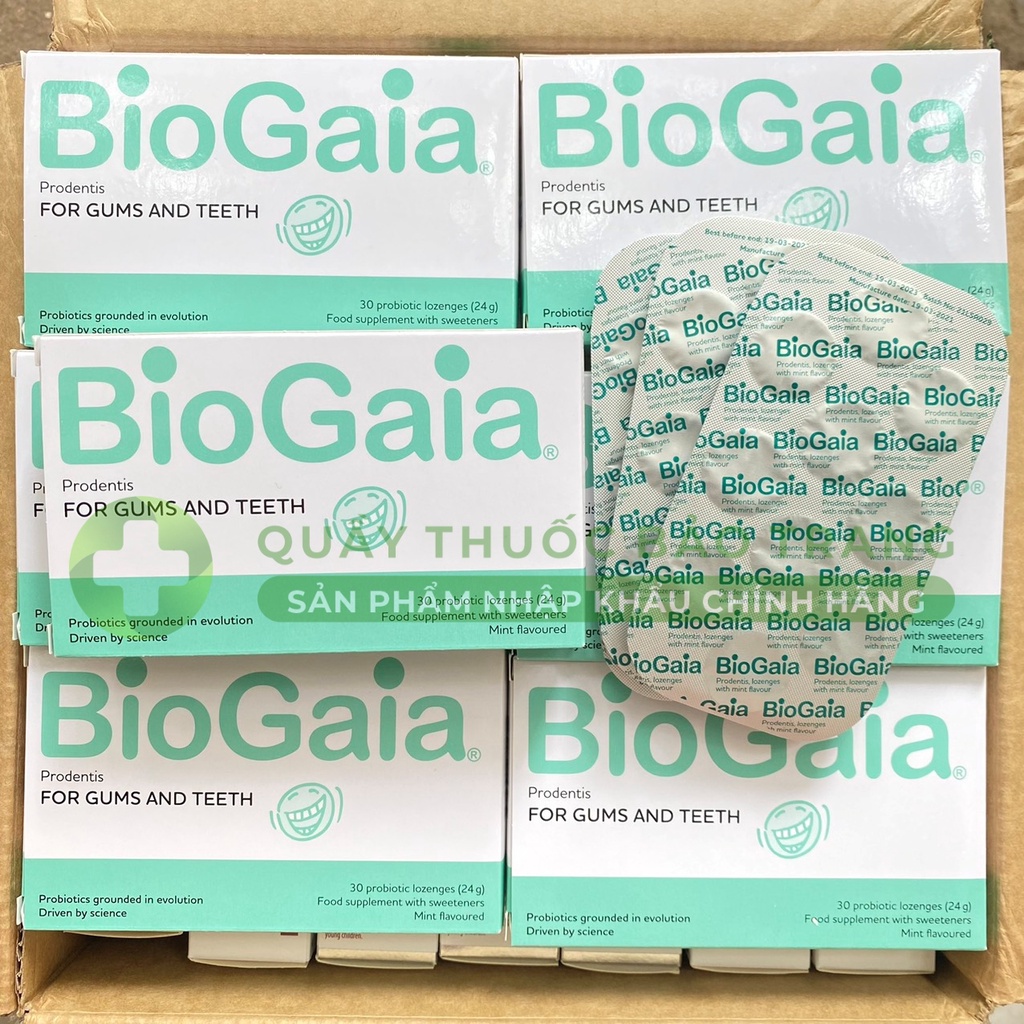 Viên ngậm men vi sinh nha khoa BioGaia ProDentis - Cân bằng khoang miệng, loại bỏ vi khuẩn, mảng bám