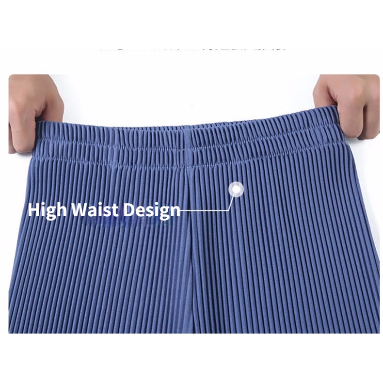 Quần ống rộng Lưng Cao Phong Cách Hàn Quốc Cho Nữ