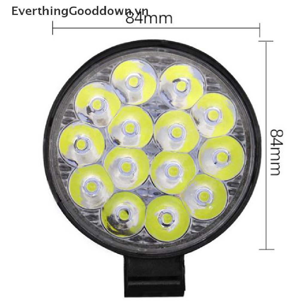 Everthinggooddown 1x 42W Đèn Tròn 14 Bóng LED Phá Sương Mù Cho Xe Tải SUV ATV