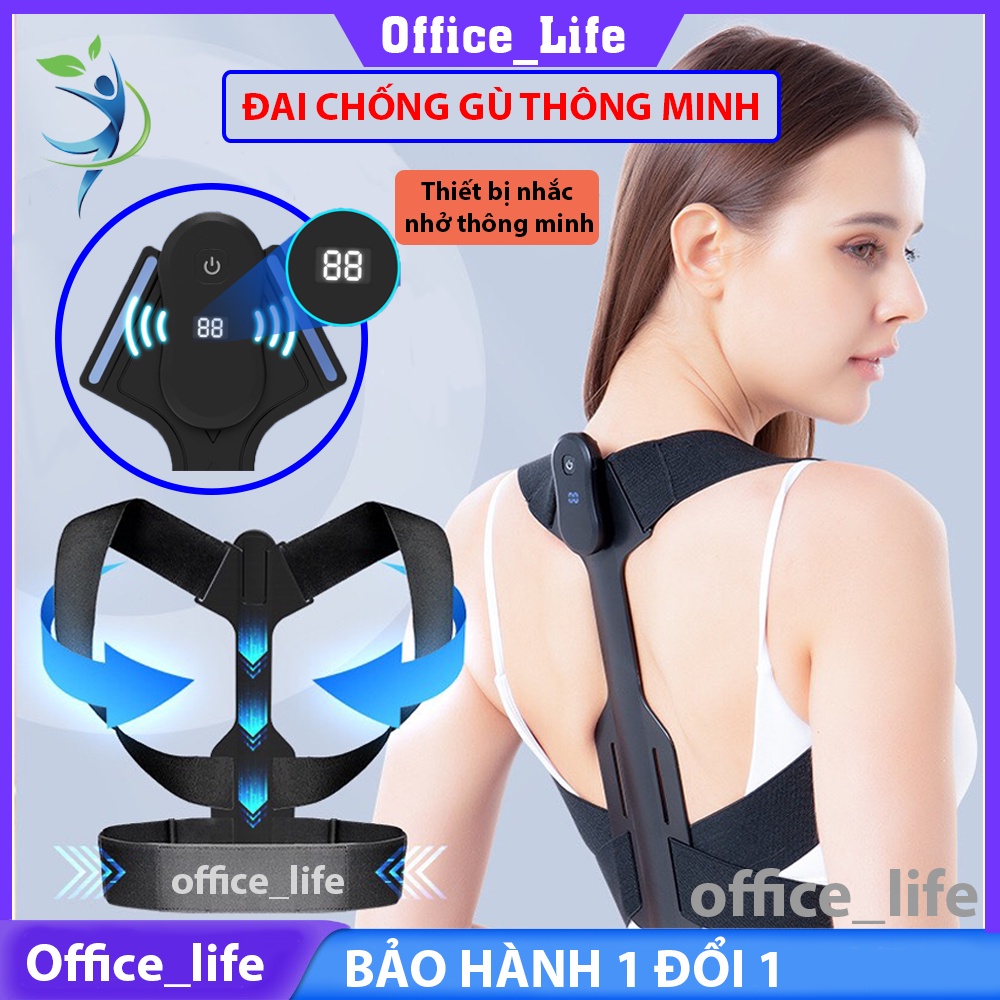 Đai chống gù thông minh nẹp nhựa cao cấp cảnh báo rung