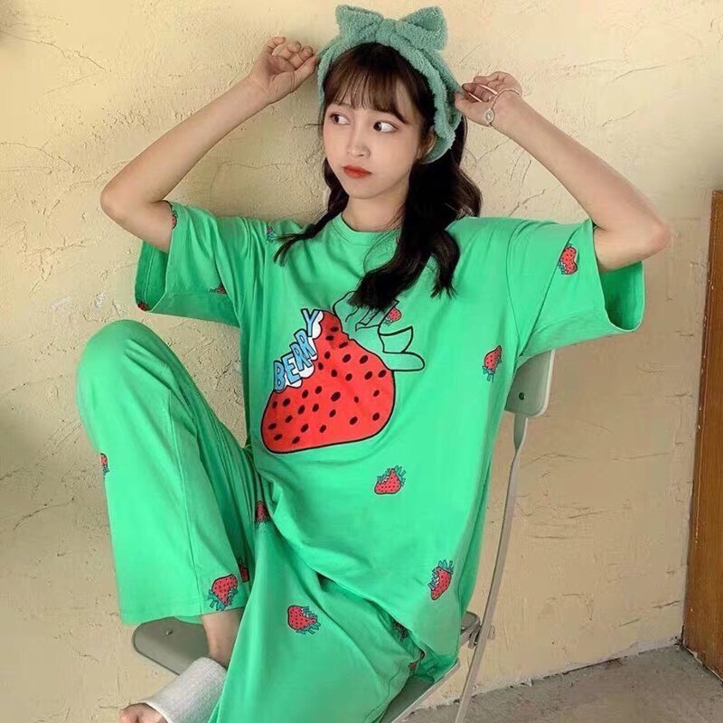 [Ảnh thật tự chụp] Đồ bộ dâu cực chất , thun cotton cực xinh giá cực sốc | BigBuy360 - bigbuy360.vn