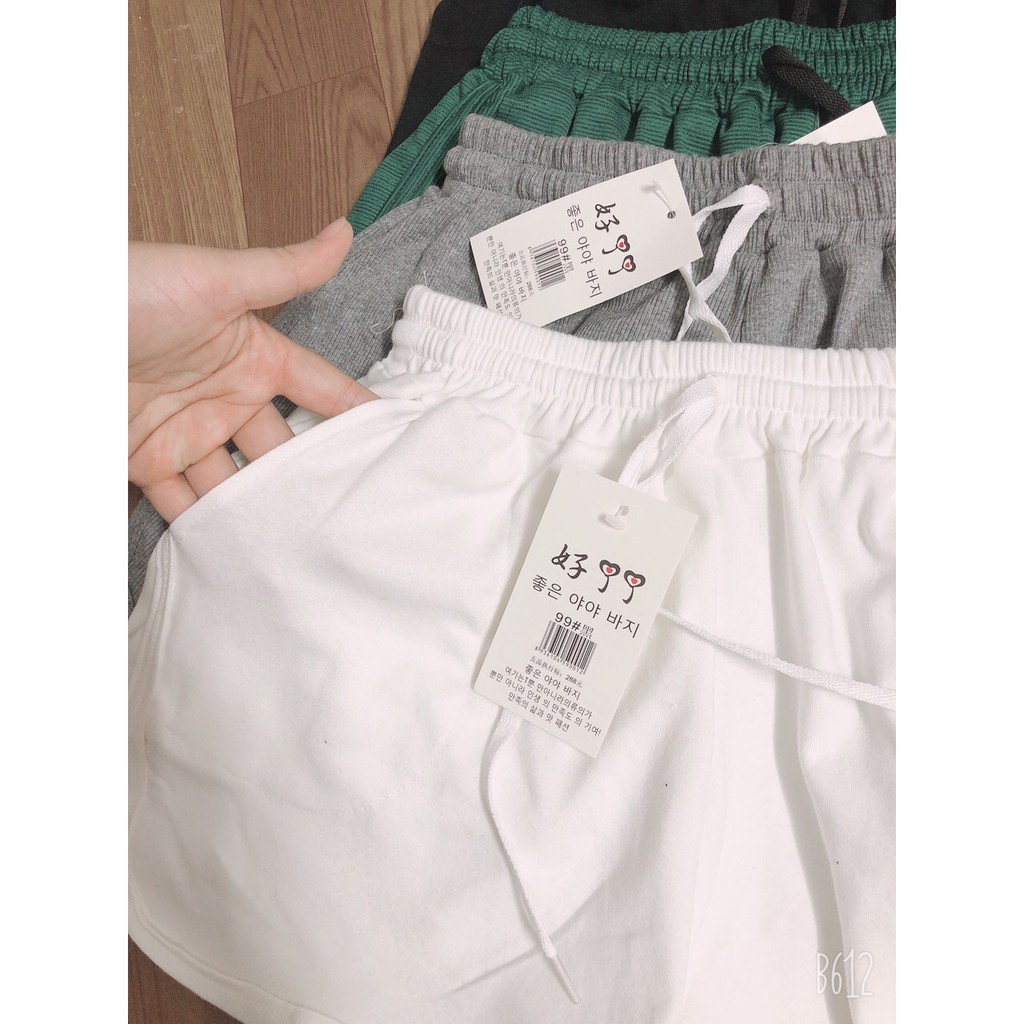 Quần đùi nữ trơn bo tăm , Quần short nữ chất bo tăm siêu mát [Q016] Lamuy_Store | BigBuy360 - bigbuy360.vn